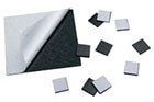 Self-adhesive magnetic plates