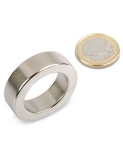 Ringmagnet Magnetring Ø 35/24 x 10 mm Neodym N44, Nickel - Haftkraft 6,6 kg
