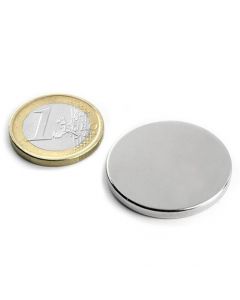 Scheibenmagnet / Rundmagnet Ø 30x 3mm – Neodym N45, Nickel – hält 6,3kg