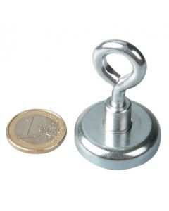 Ösenmagnet / Magnet mit Öse Ø 32mm – Neodym (NdFeB) Zink - Haftkraft 34 kg