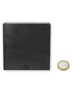 Quadermagnet 100 x 100 x  25mm Ferrit Y35 - hält 9,5 kg Keramik-Magnet-Quader