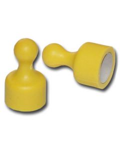 10 x Kegelmagnet / Kegel Pinnwand Magnet klein Ø 12 x 20mm gelb, Neodym – 1,6kg