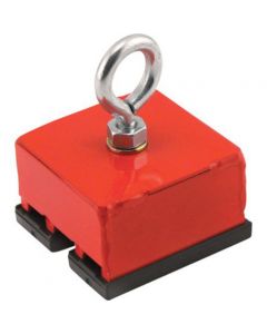 Schwerlastmagnet rot lackiert System zum heben, hängen, schrauben Haftkraft 18kg