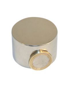 Scheibenmagnet / Rundmagnet Ø 45x30mm – Neodym N45 (NdFeB) Nickel - hält 86kg