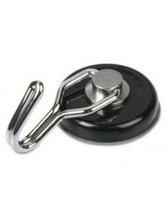 Neodym Magnethaken Magnet mit Haken drehbar Ø 38 mm - SCHWARZ - Haftkraft 30 kg