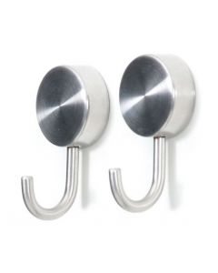 2 x Magnethaken Magnet mit Haken aus Stahl - 2er Set - Ø 2,5 cm - Tragkraft 400g