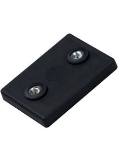 Magnet-System Neodym 43x31x6 mm gummiert mit 2x Innengewinde M4, Haftkraft 10kg