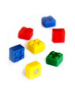 4 x Kühlschrankmagnete Brick 15x15x11mm Magnete für Pinnwand Magnettafel