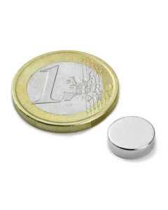 Scheibenmagnet / Rundmagnet Ø 10x 3mm – Neodym N35 (NdFeB) Nickel - hält 1,8kg
