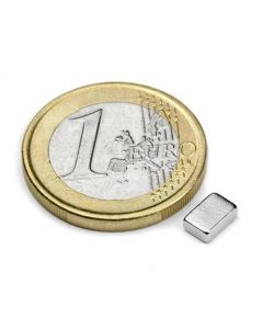 Quadermagnet Magnet-Quader   6 x   4 x  2mm Neodym N44H, Nickel - hält 700g