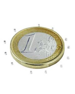 Scheibenmagnet / Rundmagnet Ø  1x 1mm – Neodym N45 (NdFeB) Nickel - hält 25g