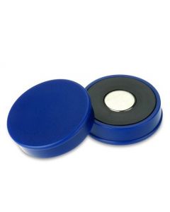 Pinnwand-Magnet Büromagnet Ø 30 mm x 8 mm Neodym N35, blau – Haftkraft 2,7 kg