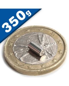 Stabmagnet Magnet-Stab Ø  3 x   5 mm Neodym N42 (NdFeB) Nickel - Haftkraft 350g