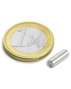Stabmagnet Magnet-Stab Ø  4 x  10 mm Neodym N45 (NdFeB) Nickel - Haftkraft 900g