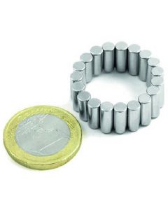 Stabmagnet Magnet-Stab Ø  5 x  10 mm Neodym N45 (NdFeB) Nickel - Haftkraft 950g