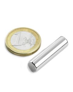 Stabmagnet Magnet-Stab Ø  7 x  25 mm Neodym N45 (NdFeB) Nickel - Haftkraft 2,8kg