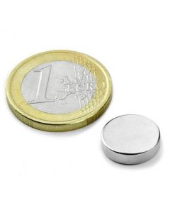 Scheibenmagnet / Rundmagnet Ø 12x 3mm – Neodym N48 (NdFeB) Nickel - hält 2,5 kg