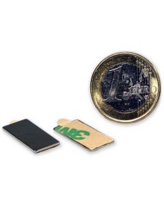 Quadermagnet selbstklebend 3M - 20 x 10 x 1 mm, Neodym N45, hält 0,9kg