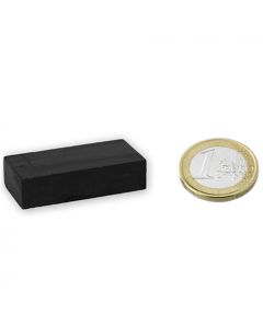 Quadermagnet  40 x  20 x  10mm Ferrit Y35 - hält 2,0 kg - Keramik-Magnet-Quader