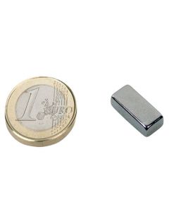 Quadermagnet Magnet-Quader  18 x 10 x  5mm Neodym N45SH, Nickel - Haftkraft 5 kg