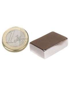 Quadermagnet Magnet-Quader  19 x 13 x  6mm Neodym N42, Nickel - Haftkraft 6,7 kg