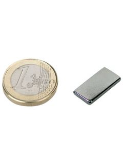 Quadermagnet Magnet-Quader  20 x 10 x  2mm Neodym N45, Nickel - hält 2,1 kg