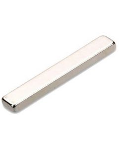 Quadermagnet Magnet-Quader  25 x  4 x  2mm Neodym N52, Nickel - Haftkraft 1,7 kg