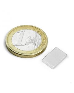 Quadermagnet Magnet-Quader  12 x  7 x  2mm Neodym N44H, Nickel - Haftkraft 1,5kg