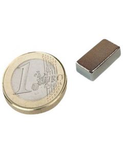 Quadermagnet Magnet-Quader  13 x  6 x  4mm Neodym N35, Nickel - Haftkraft 2,5 kg
