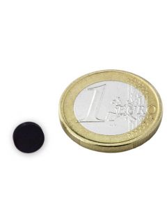Scheibenmagnet Rundmagnet Ø  8 x  2mm Ferrit Y30 - hält 150g - Keramik-Magnet