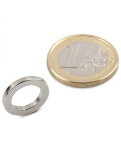 Ringmagnet Magnetring Ø 15/10 x 2 mm Neodym N40, Nickel - Haftkraft 800g
