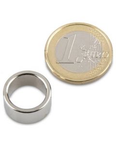 Ringmagnet Magnetring Ø 16/12,5 x 8 mm Neodym N42, Nickel - Haftkraft 950g