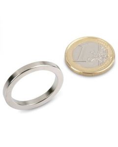 Ringmagnet Magnetring Ø 27/21 x 3 mm Neodym N40 (NdFeB) Nickel - Haftkraft 2,0Kg