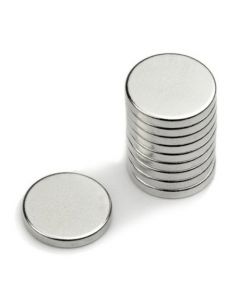 Scheibenmagnet / Rundmagnet Ø 13x 2mm – Neodym N45 (NdFeB) Nickel - hält 1,5 kg
