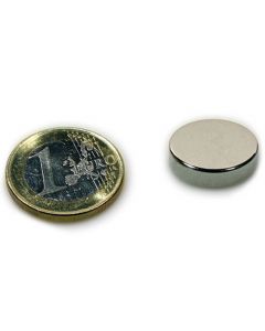 Scheibenmagnet / Rundmagnet Ø 18x 4mm – Neodym N45 (NdFeB) Nickel - hält 3,8 kg
