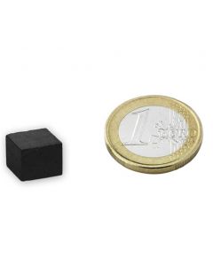 Quadermagnet  10 x  10 x   8mm Ferrit Y35 - hält 450g - Keramik-Magnet-Quader