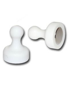 Kegelmagnet Kegel Pinnwand Magnet groß Ø 19 x 25mm WEIß, Neodym – hält 2,3 kg