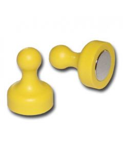 Kegelmagnet Kegel Pinnwand Magnet groß Ø 19 x 25mm GELB, Neodym – hält 2,3 kg