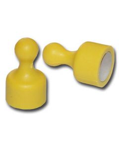 Kegelmagnet Kegel Pinnwand Magnet klein Ø 12 x 20mm GELB, Neodym – hält 1,6 kg