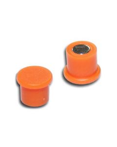 Pinnwand-Magnet Magnetpins Ø 10 x 8 mm Neodym (NdFeB) ORANGE – Haftkraft 0,5kg
