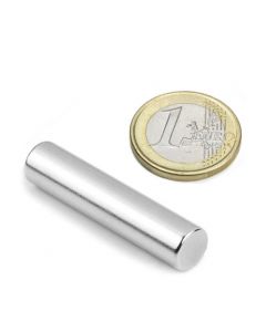 Stabmagnet Magnet-Stab Ø  8 x  40 mm Neodym N38 (NdFeB) Nickel - Haftkraft 3,8kg