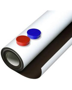 Eisenfolie Ferrofolie selbstklebend weiß matt 0,6mm x 62cm x 30m – Rolle