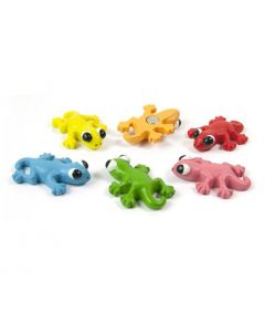 6 x Kühlschrankmagnete Gecko 34x22x8mm Magnete für Pinnwand Magnettafel