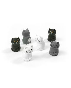 6 x Kühlschrankmagnete Katze 22x13x13mm Magnete für Pinnwand Magnettafel