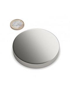Scheibenmagnet / Rundmagnet Ø 80x20mm – Neodym N45 (NdFeB) Nickel - hält 320 kg