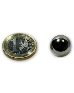 Magnetkugel / Kugelmagnet Ø 15 mm Neodym N40 (NdFeB) Nickel - Haftkraft 3,2 kg