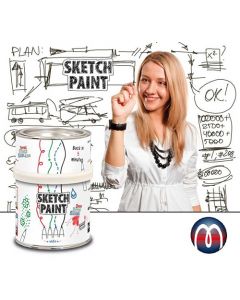 Whiteboard Farbe beschreibbar bemalbar abwischbar, transparent - 1L