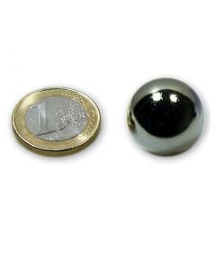 Magnetkugel / Kugelmagnet Ø 20 mm Neodym N40 (NdFeB) Chrom - Haftkraft 6 kg