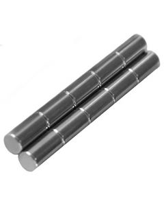 Stabmagnet Magnet-Stab Ø 10 x  20 mm Neodym N45 (NdFeB) Nickel - Haftkraft 4,5kg