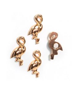 4 x Kühlschrankmagnet FLAMINGO 18 x 31 x 4 mm aus Metall - Magnet für Pinnwand
